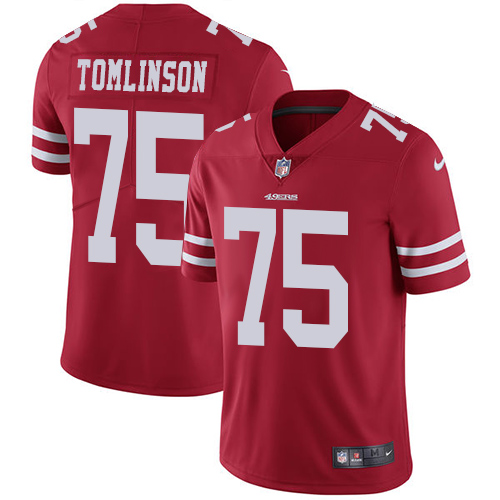 San Francisco 49ers Limited Red Men Laken Tomlinson Home NFL Jersey #75 Vapor Untouchable->women nfl jersey->Women Jersey